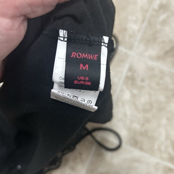 Y2K Lace Trim Babydoll Top Size M Black Romantic Sexy Feminine Cami Tank Top - Picture 3 of 6